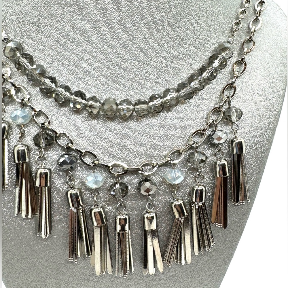 The Limited - Silver Layering Statement Necklace … - image 2